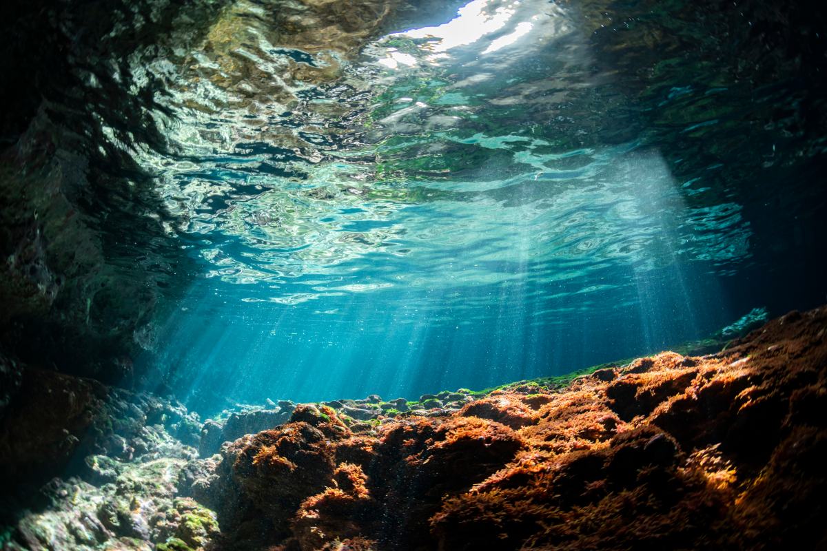 Undersea cave at Miyakojima