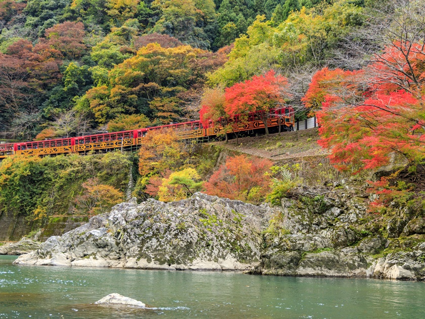 Japan_Kyoto_Arashiyama_Sagano Romantic Train_pixta_60445325
