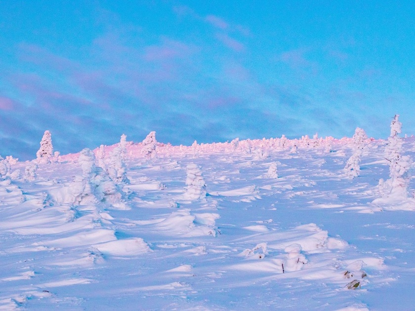 Early Morning in Winter on Mt. Mokoto