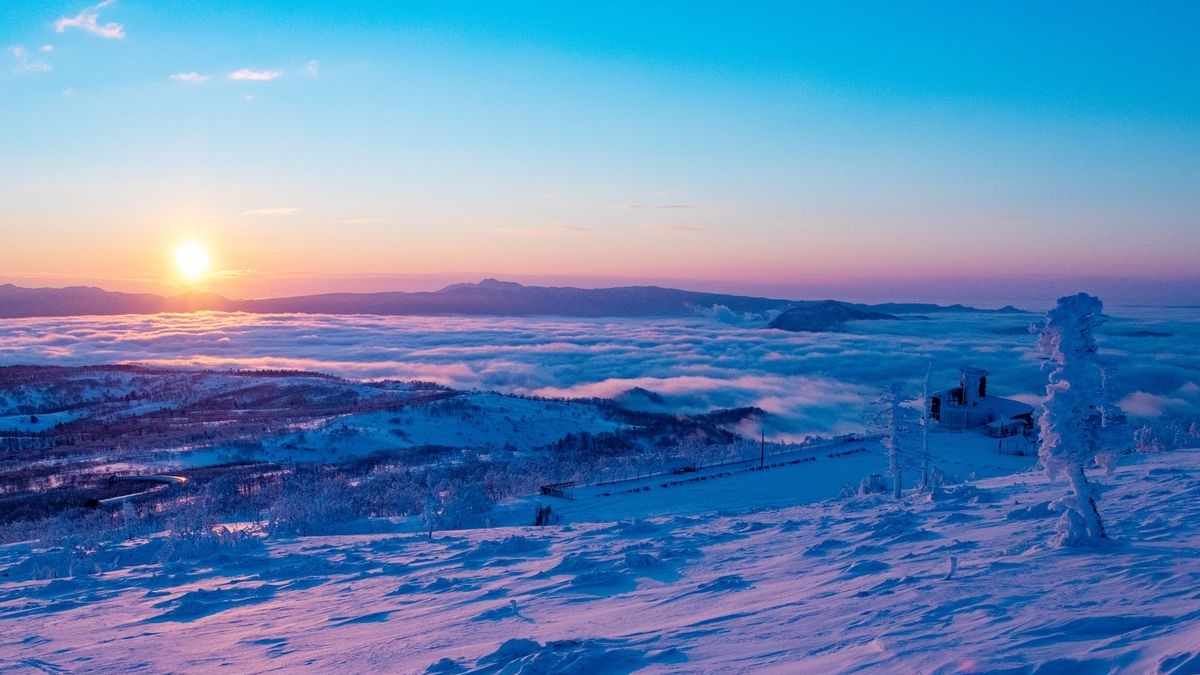 Early Morning in Winter on Mt. Mokoto
