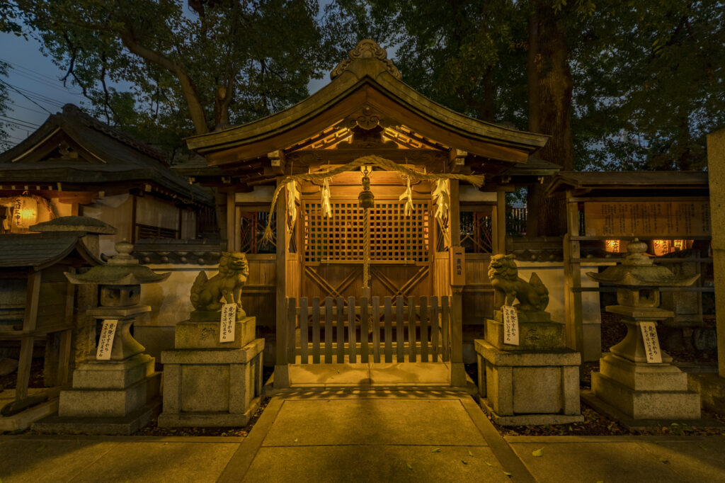 夜の京都猿田彦神社