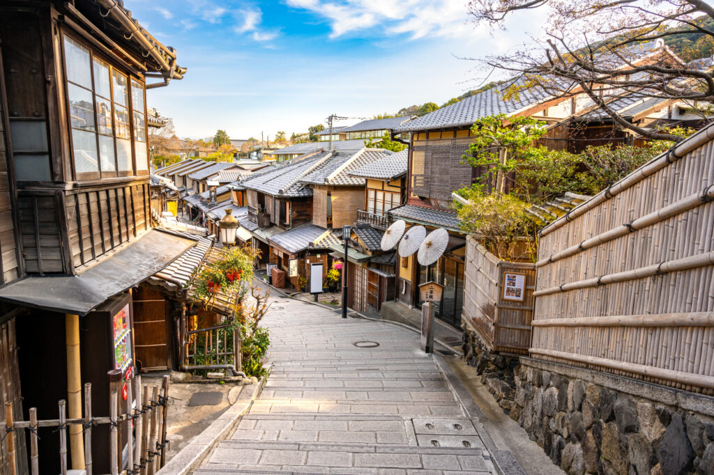 京都らしい町並み二寧坂 (二年坂)