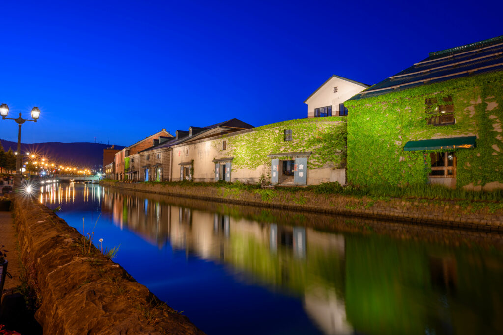 夜景が美しい小樽運河