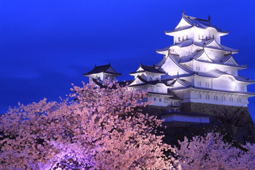 姫路城のライトアップ