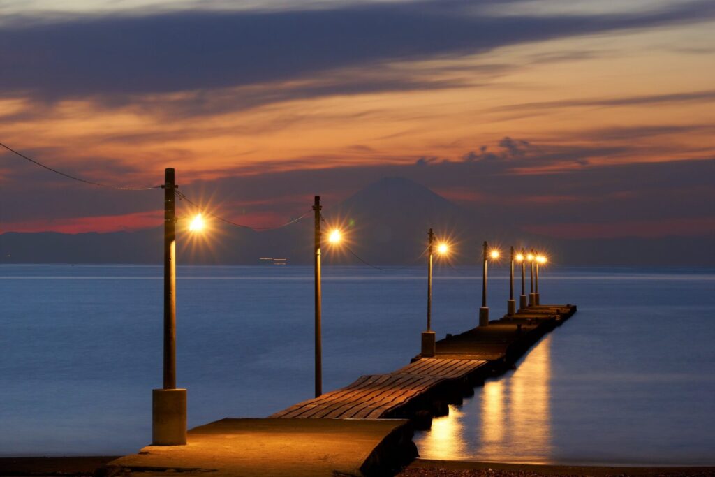 夕方の岡本桟橋