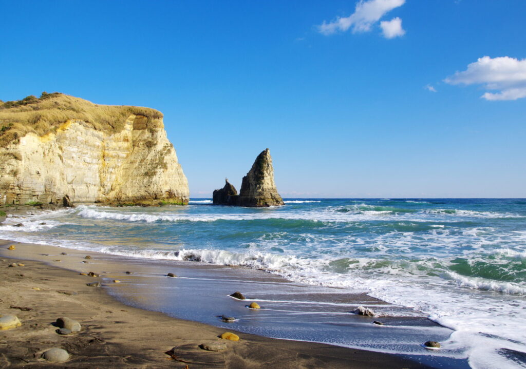 大波月海岸の風景