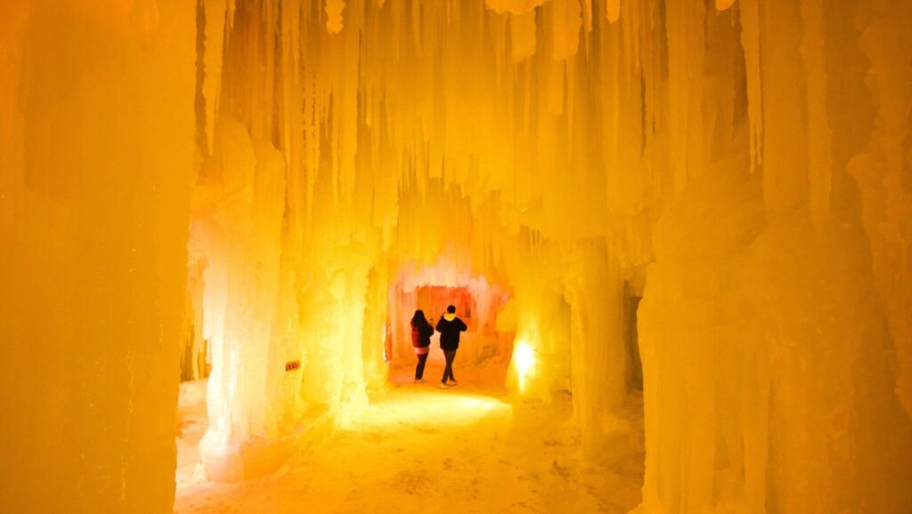層雲峡氷瀑まつりの景色