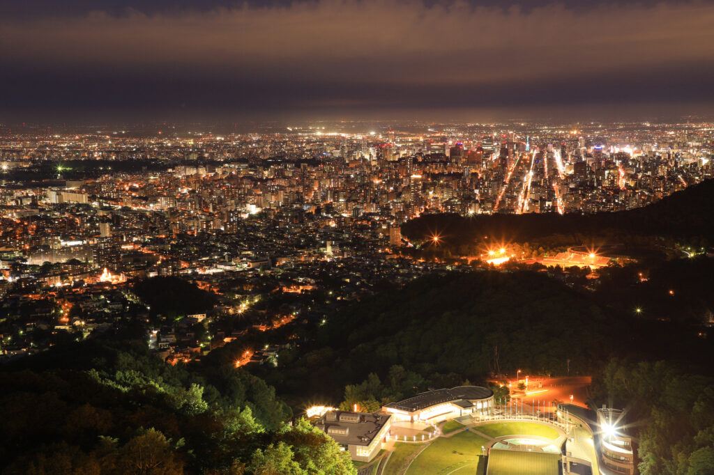 美しい夜景が広がる釧路