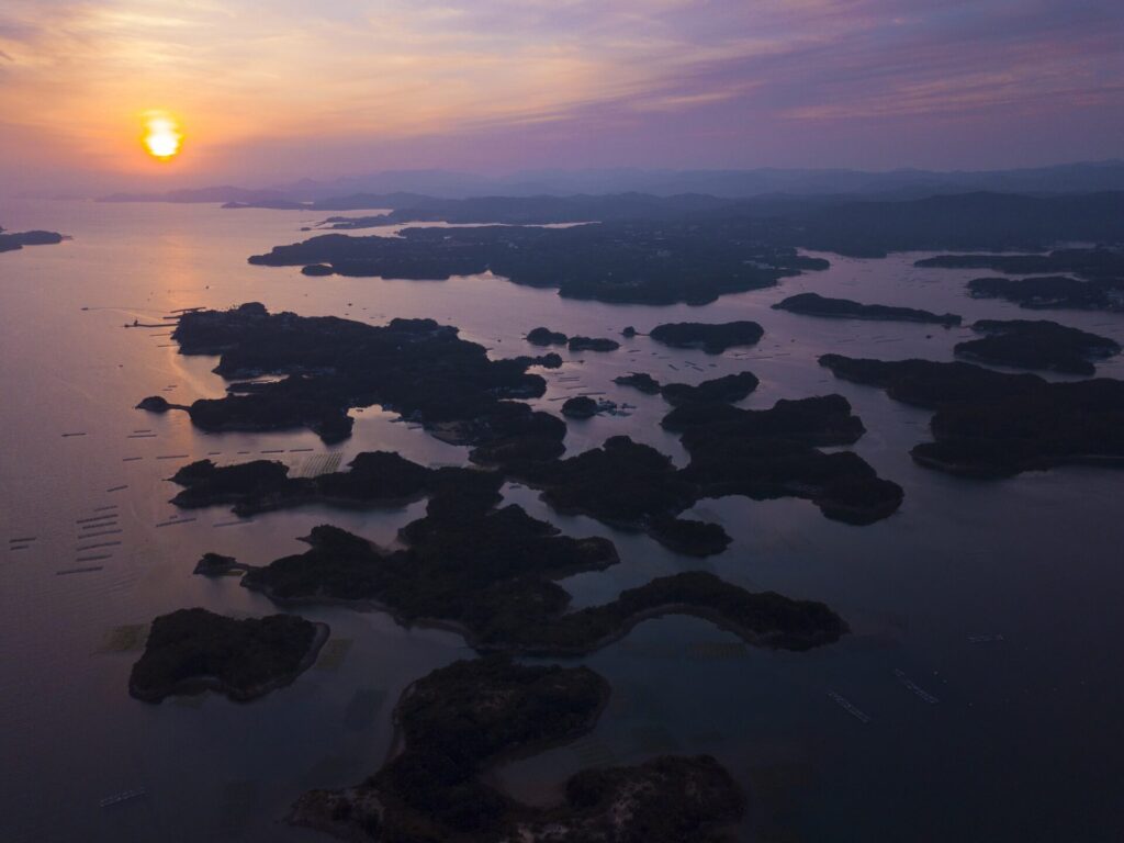 横山展望台の夕日