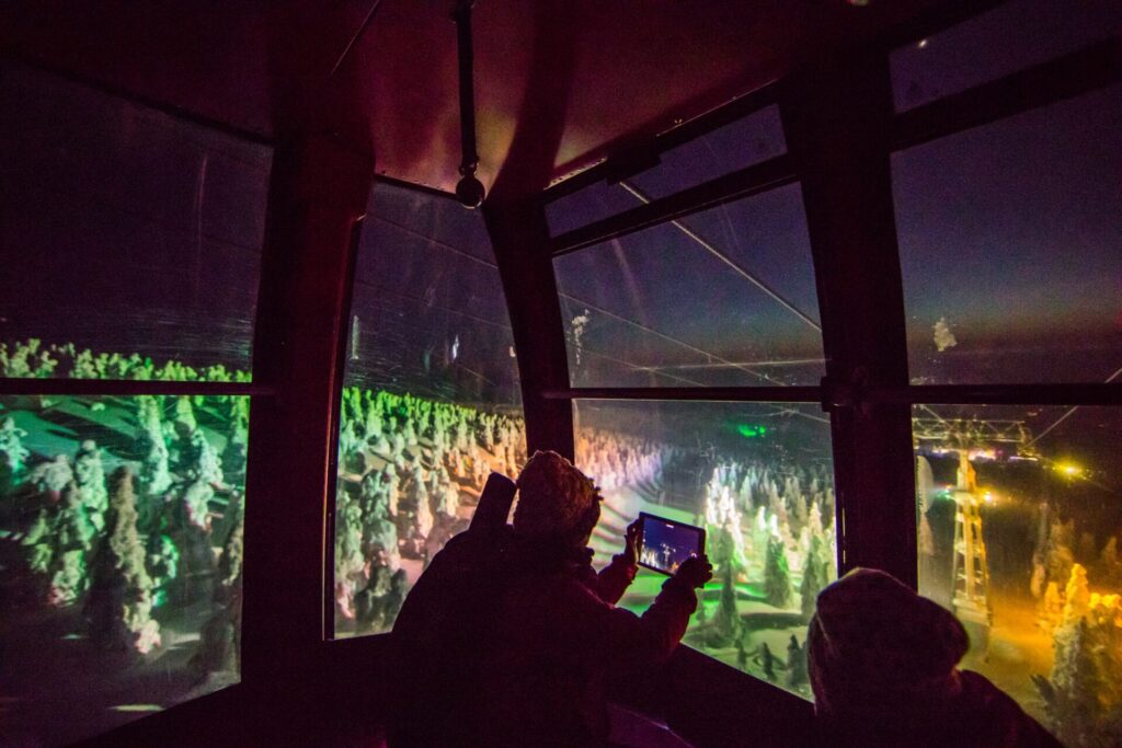 蔵王樹氷のライトアップ