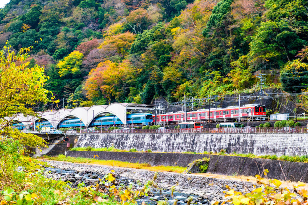 箱根湯本駅の紅葉
