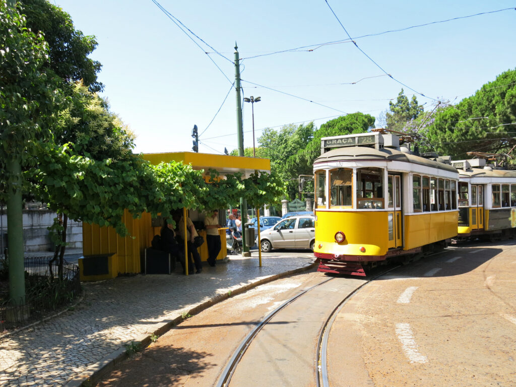トラム28番乗車でスリリング体験