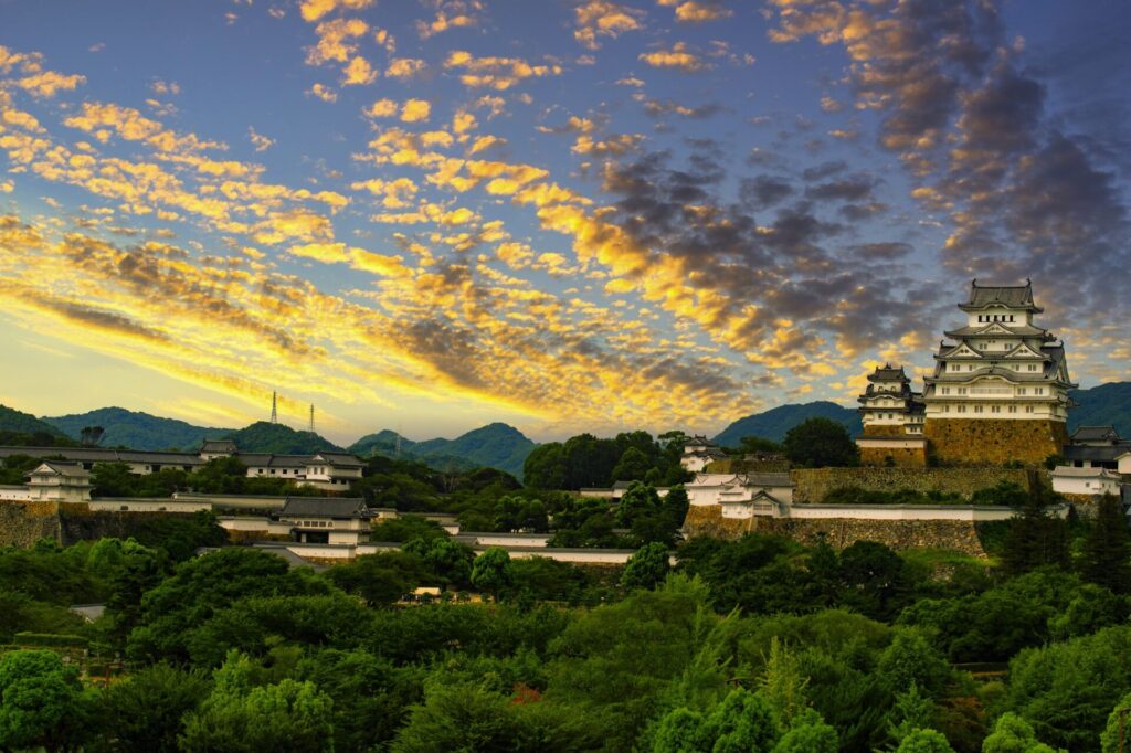 夕方の姫路城