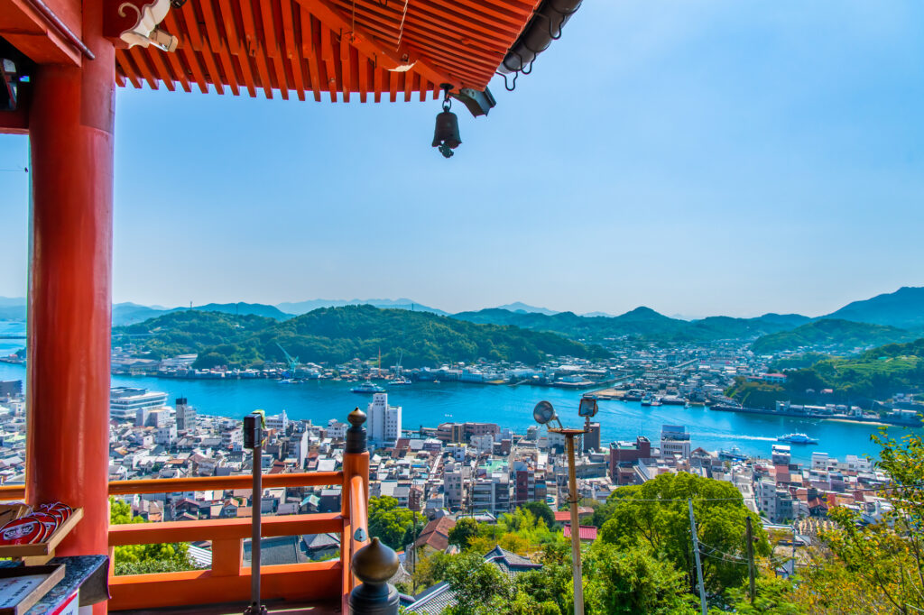 尾道の景色と青空