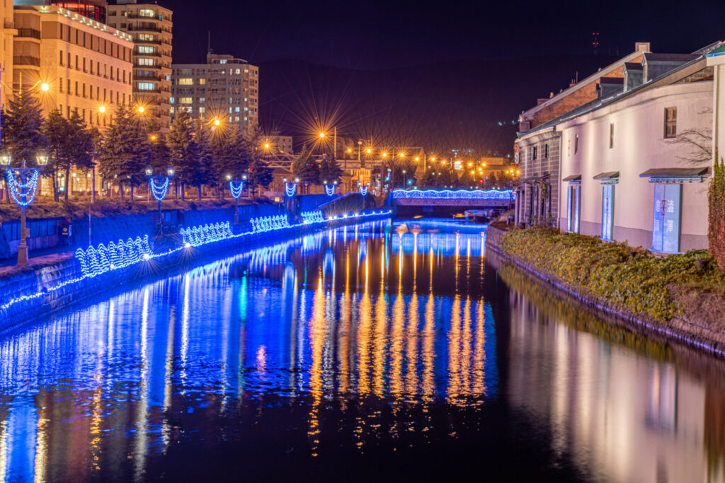 青の小樽運河