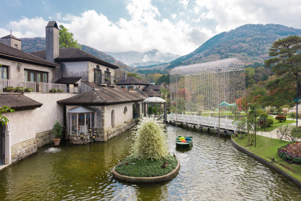 箱根ガラスの森美術館の風景