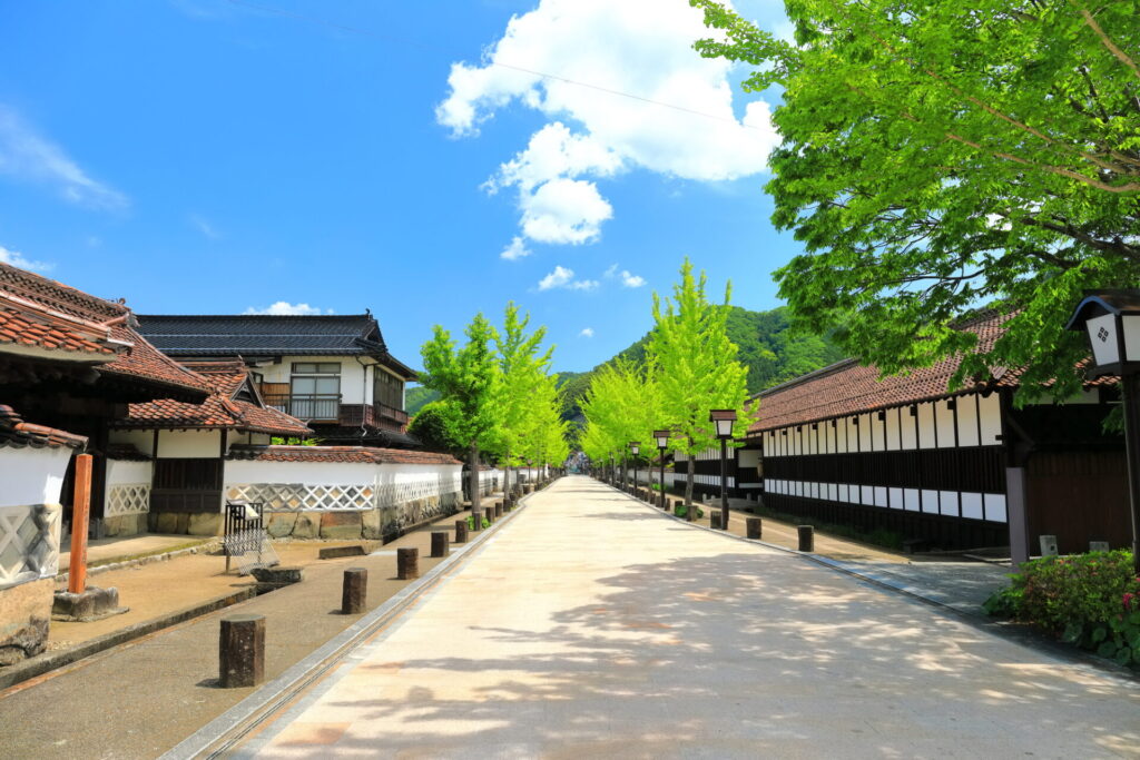 【島根県】新緑の津和野　殿町通り