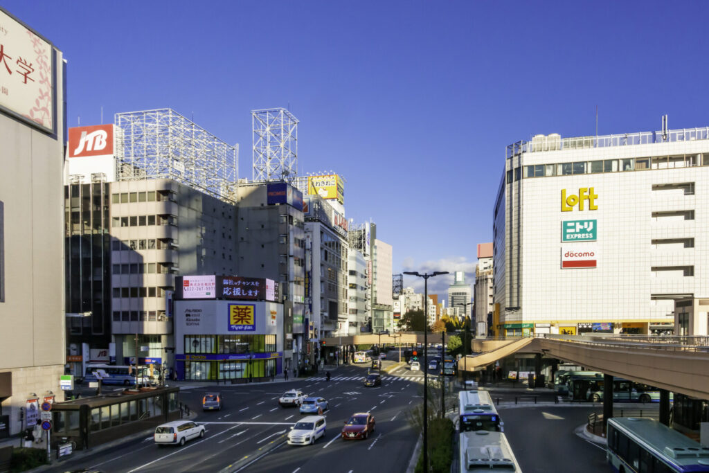 仙台駅西口からの景色
