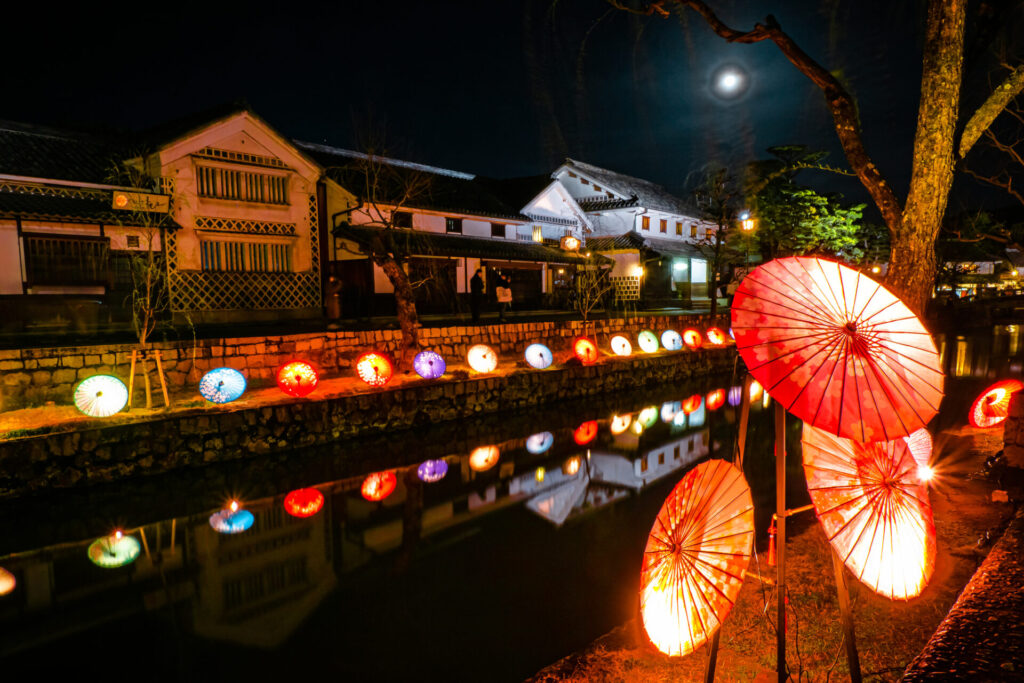 倉敷美観地区のライトアップ 春宵あかり