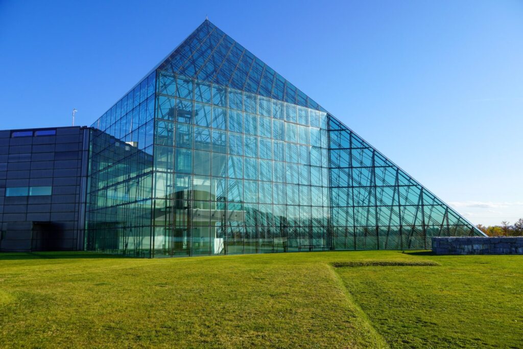 モエレ沼公園で札幌市内の夜景を堪能