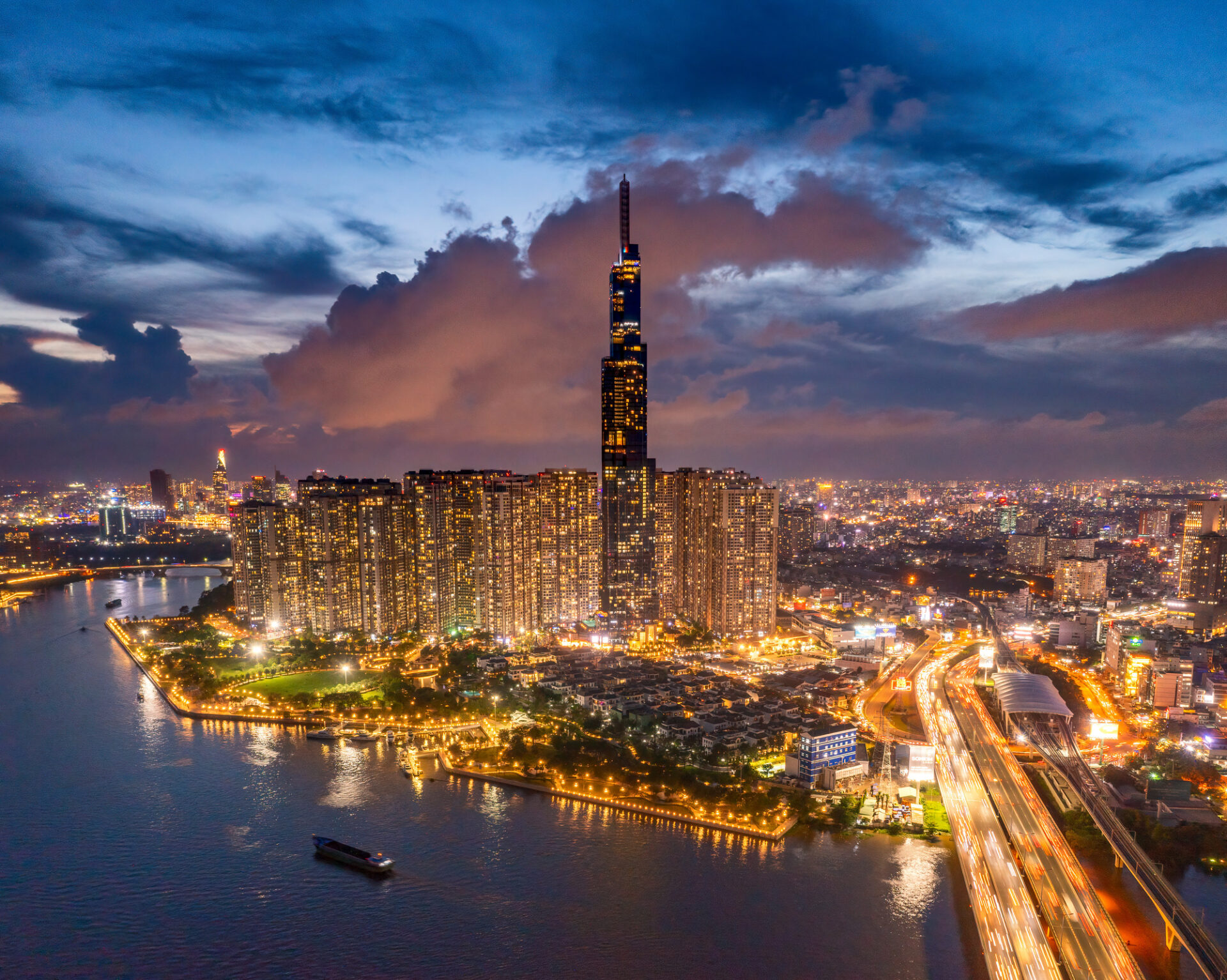 ホーチミンの夜景