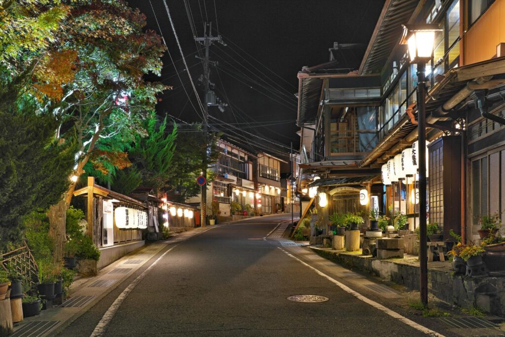 奈良県吉野郡天川村洞川の温泉街