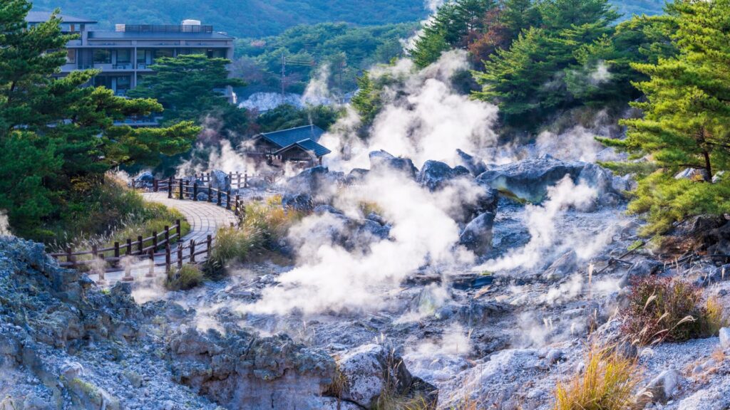 長崎県雲仙市　雲仙地獄風景