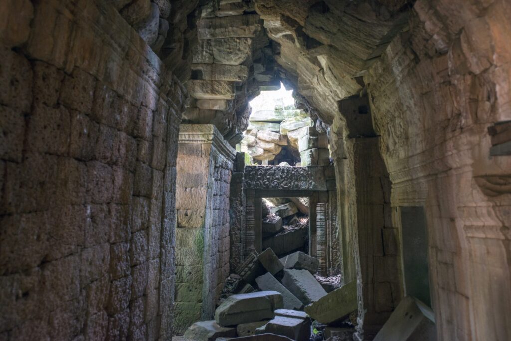 カンボジアのシェムリアップ　タ・プローム遺跡
