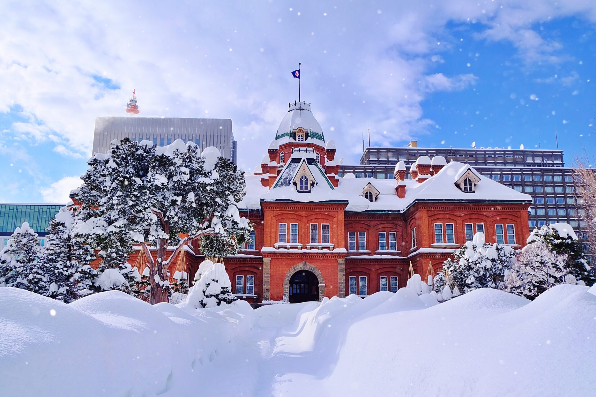 北海道庁旧本庁舎に積もった雪