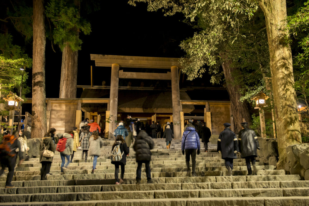 伊勢神宮、内宮・初詣の様子