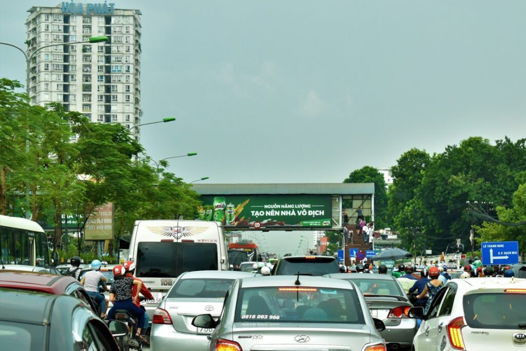 ハノイ市内の道路渋滞