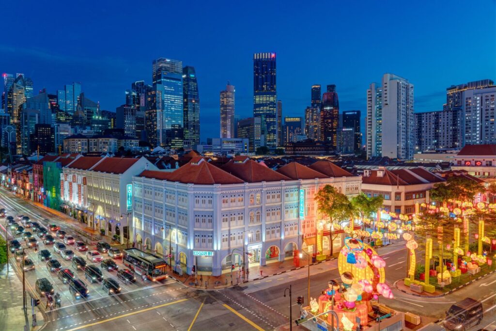 シンガーポールのチャイナタウンの美しい夜景は旅で訪れたい場所