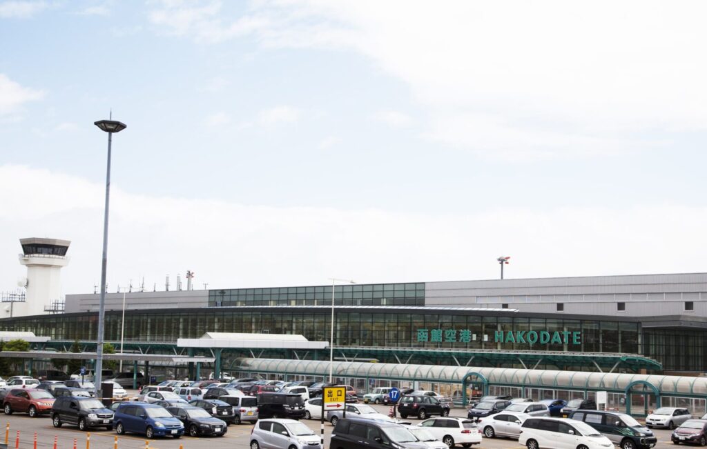 函館空港の駐車場
