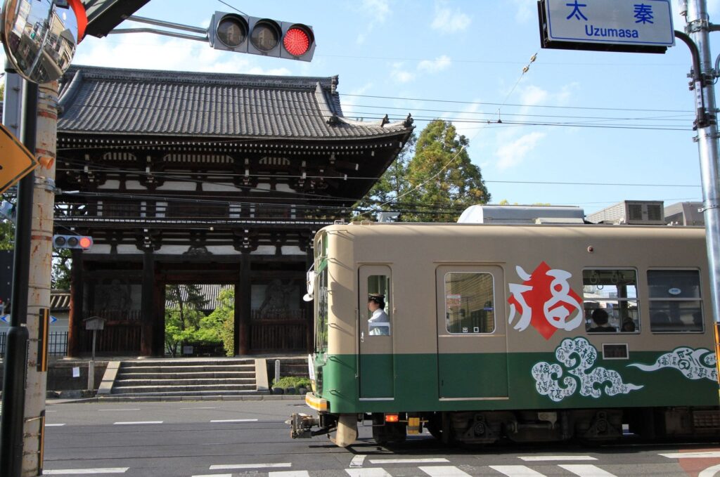 太秦を走る嵐電