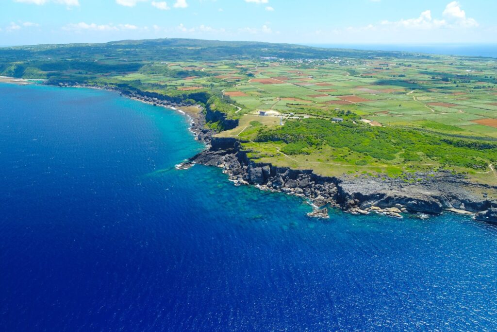 沖永良部島 田皆岬の空撮