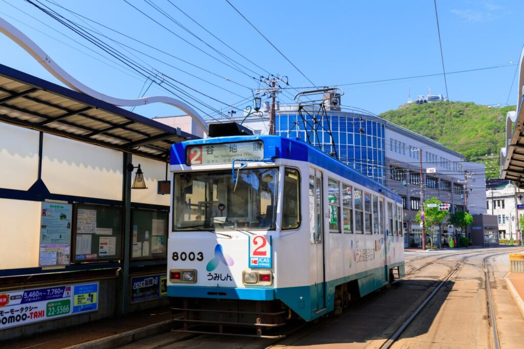 北海道の函館市電風景