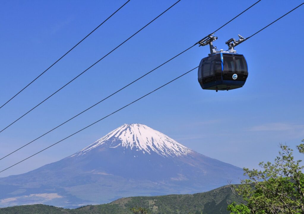 箱根大涌谷と富士山