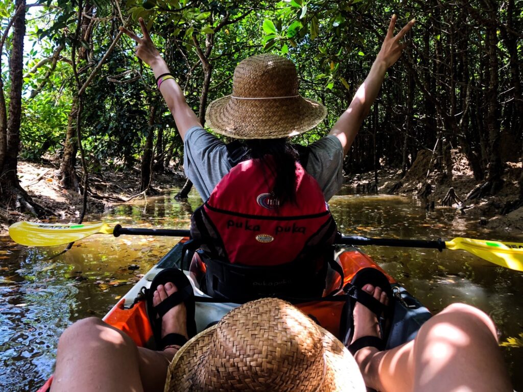 沖縄のマングローブ林をカヤックで探検