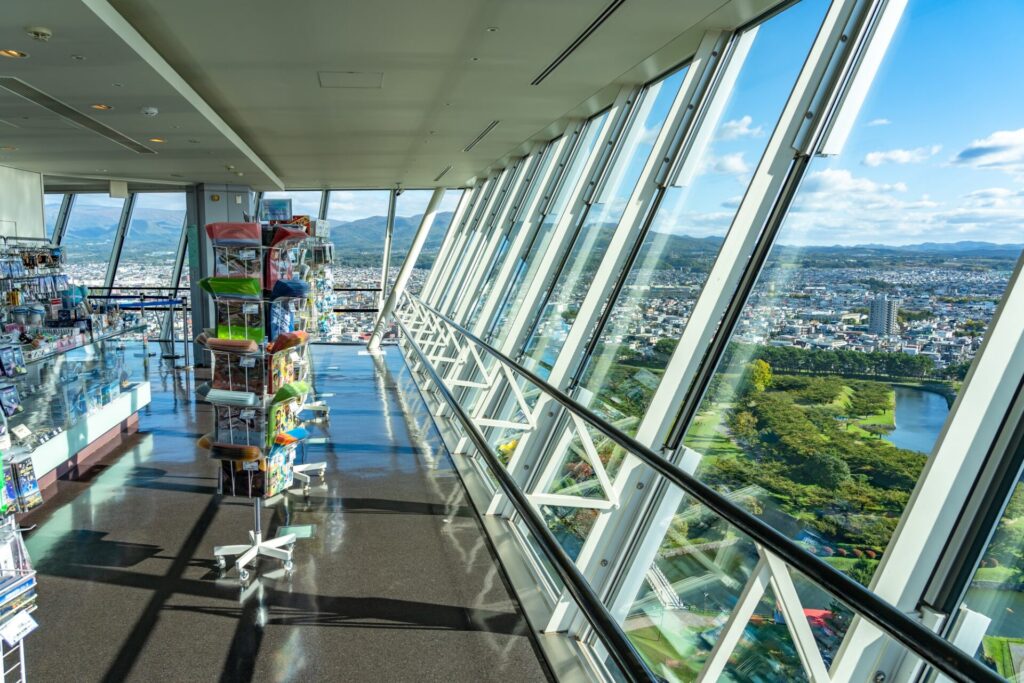 五稜郭タワー内の売店の様子