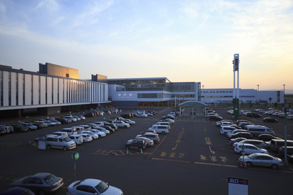 新千歳空港内の駐車場の様子