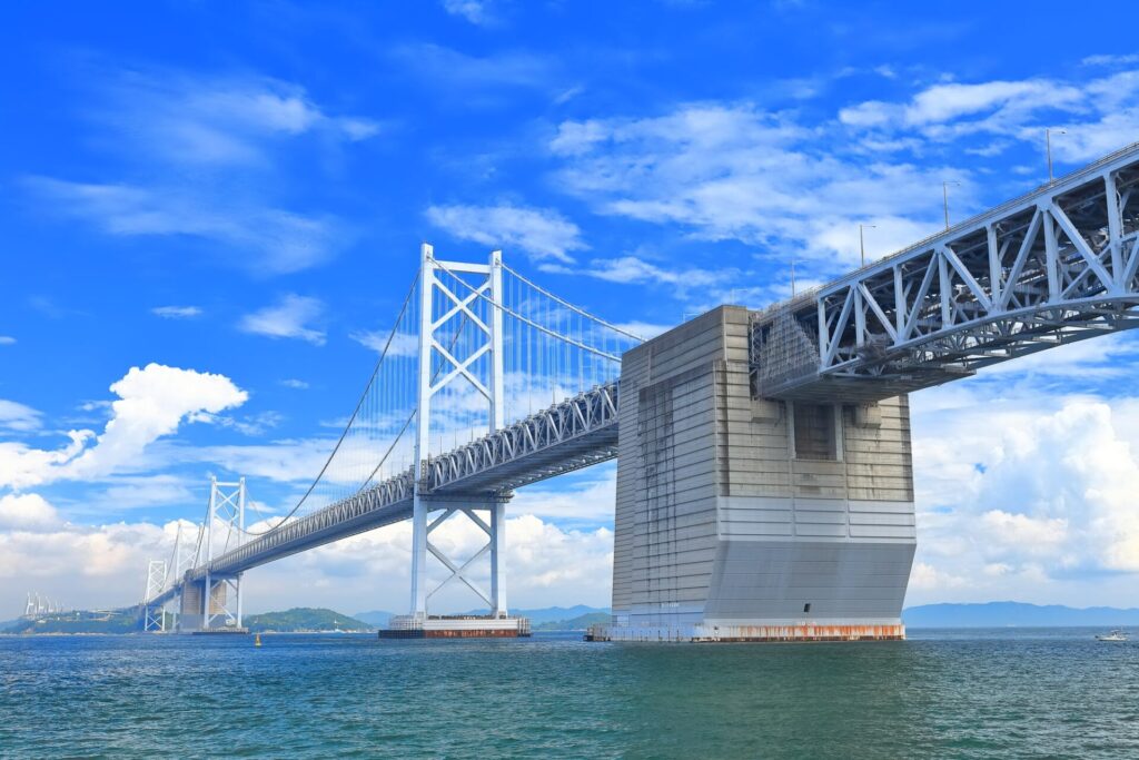 晴天下の瀬戸大橋