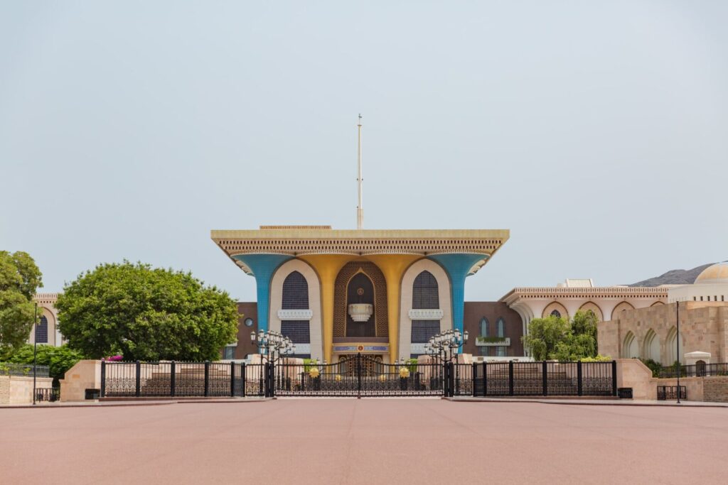 オマーンのアラム宮殿の豪華な建築