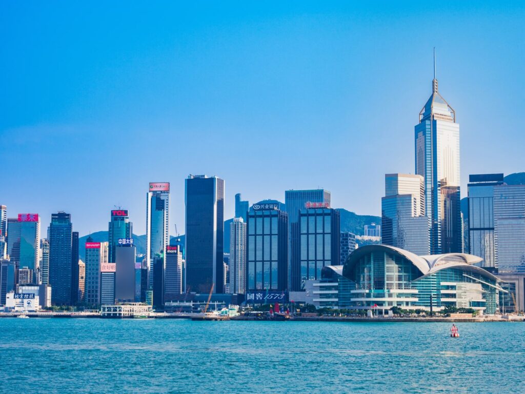 人気観光地の香港島