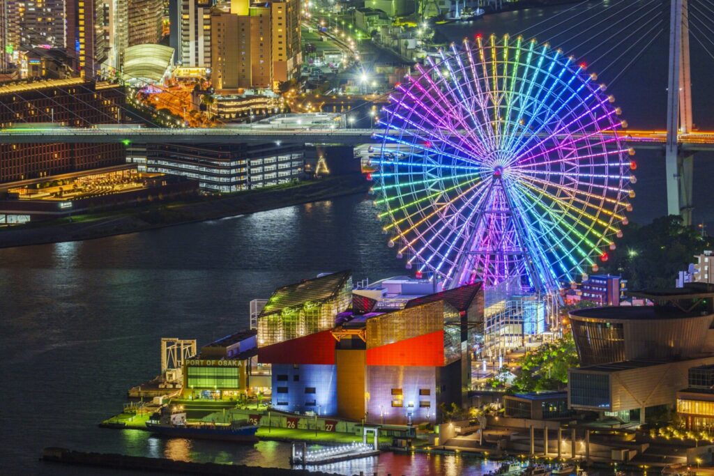 大阪府咲洲庁舎展望台からの眺め