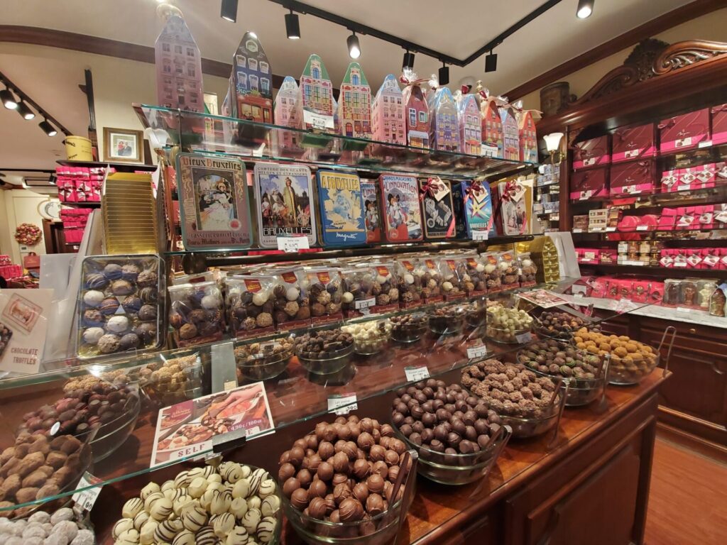 ベルギーのチョコレートショップ