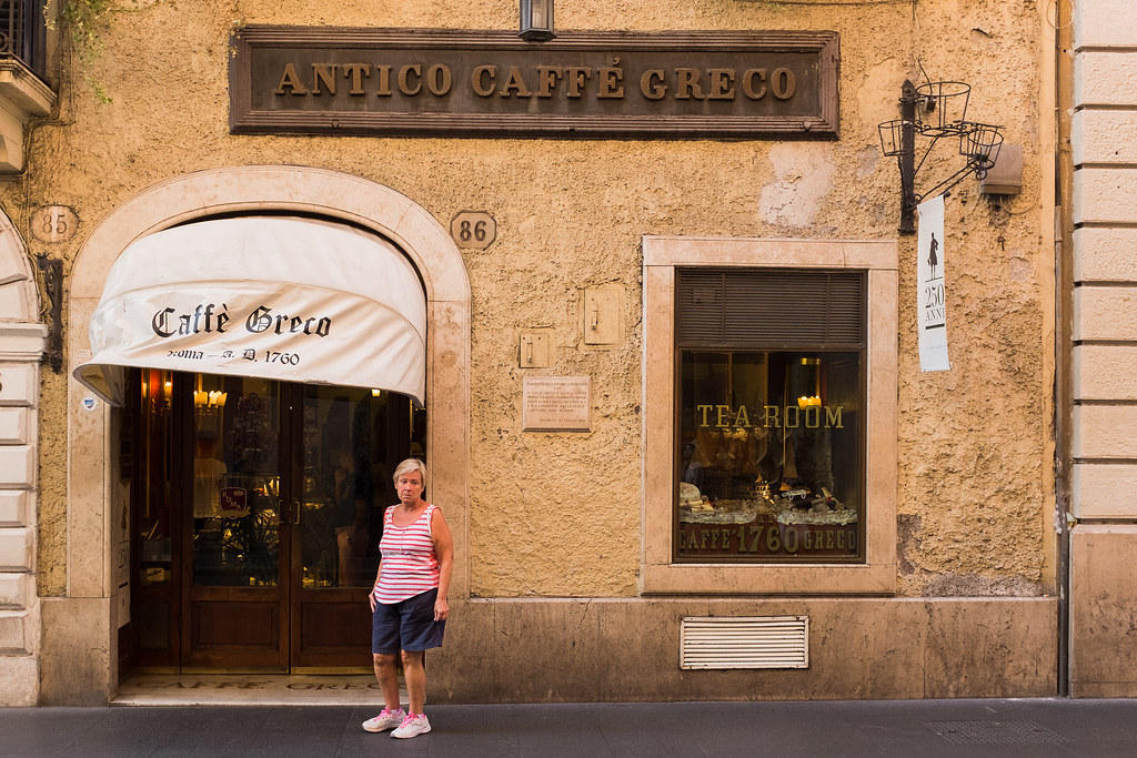 カフェ・グレコの外観　イタリア　ローマ
