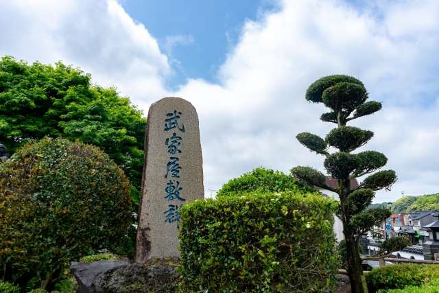 知覧の魅力を堪能できるスポットの知覧武家屋敷群石碑