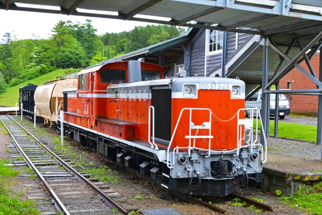 三笠鉄道村のトロッコ