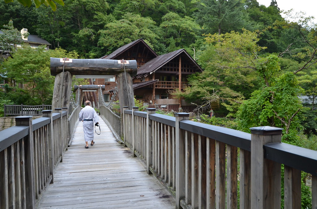 宝川温泉で朝風呂