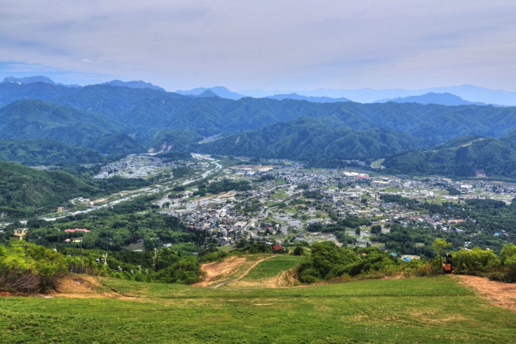 夏の白馬八方尾根「うさぎ平」から見る風景